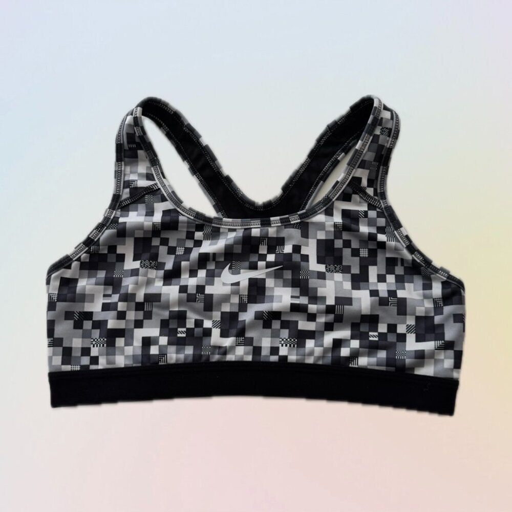 ❌ SOLD ❌ NIKE - Pro Classic Sports Bra - Pixel Classic Swoosh - Dri-Fit